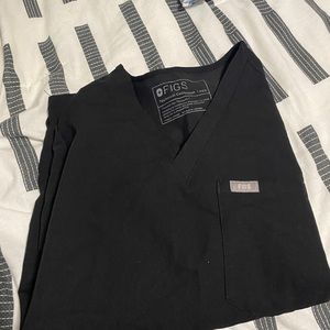 Black XXS Figs scrubs Catarina top, great condition